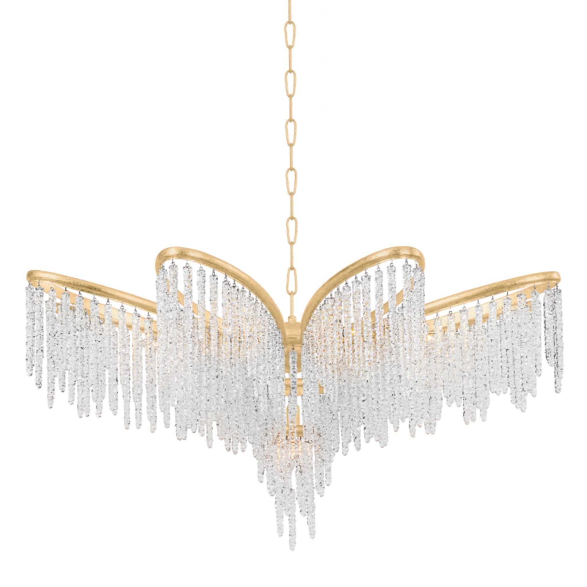 Pandora 9-Light Chandelier in  Gold Leaf 48L x 48W x 26.5H