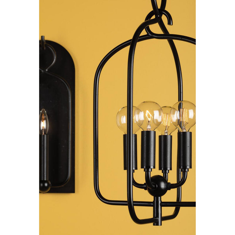 Mallory 1 Light Wall Sconce in Aged Iron
