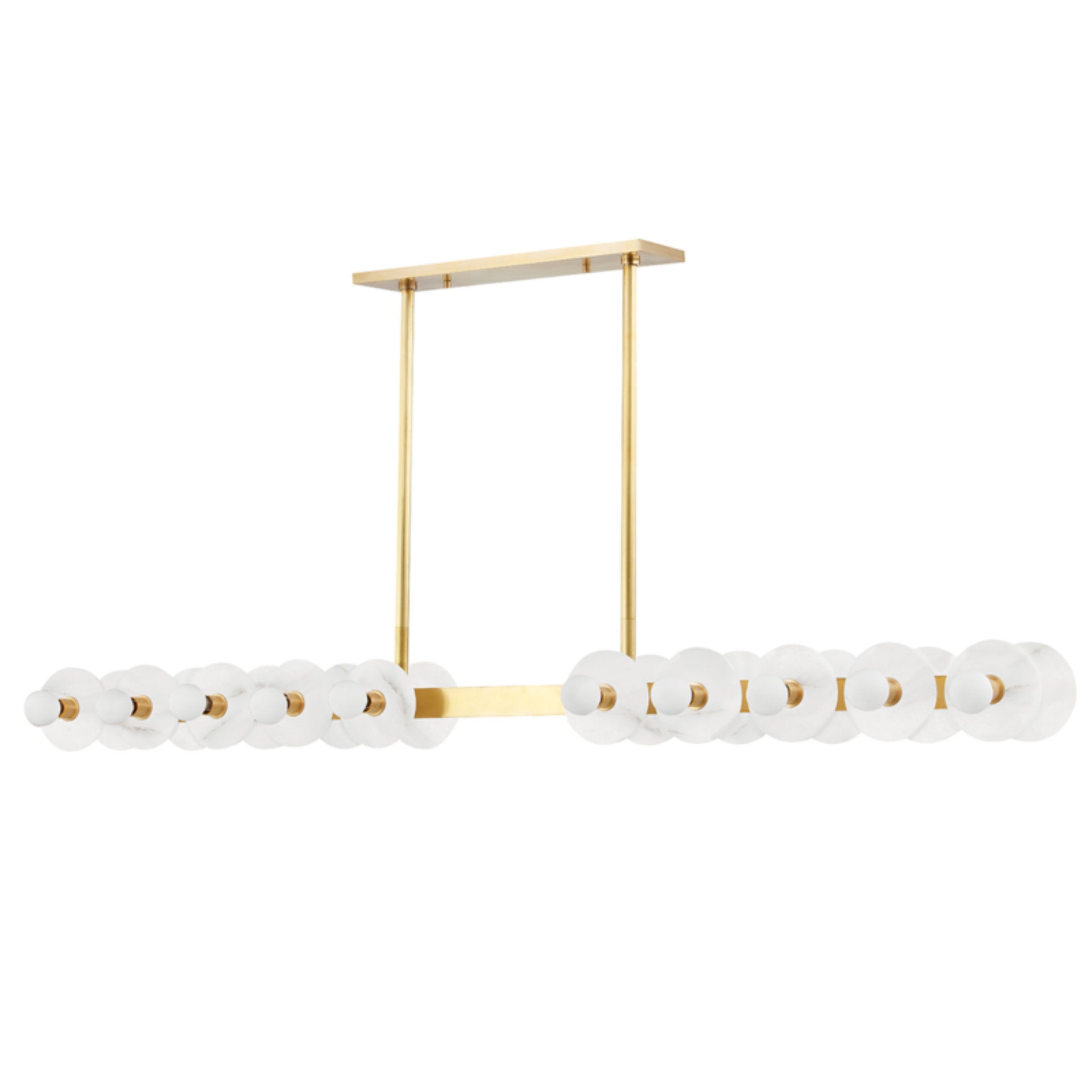 Austen 20-Light Linear in  Aged Brass 59.5L x 11.5W x 5.75H