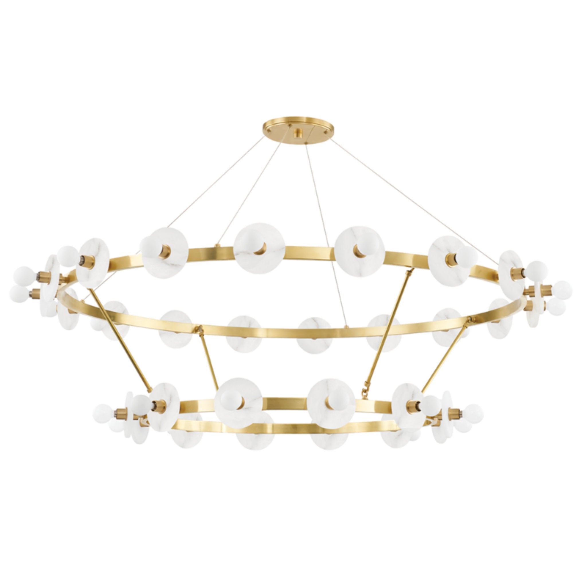 Austen 30-Light Chandelier in  Aged Brass 58L x 58W x 36.5H