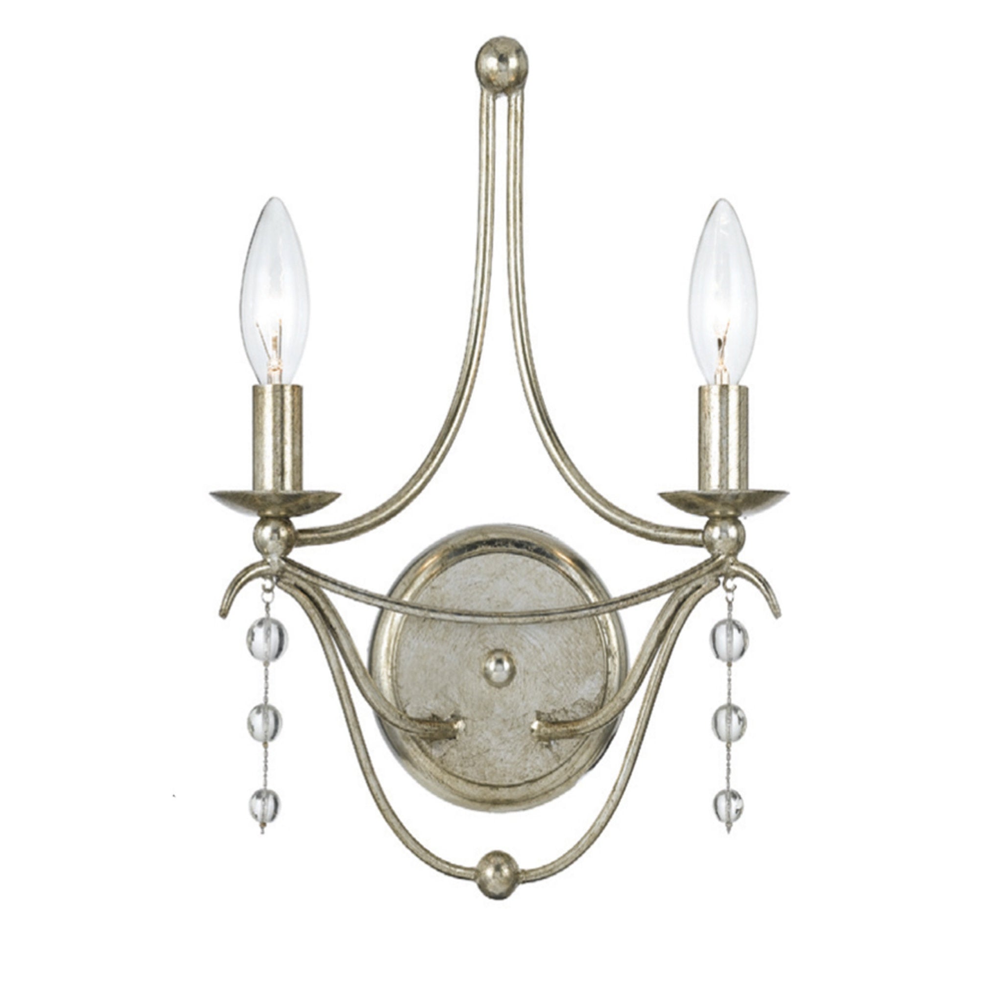 Metro 10'' Antique Silver Sconce Silver 10"W x 14.5"H x 4.5"D
