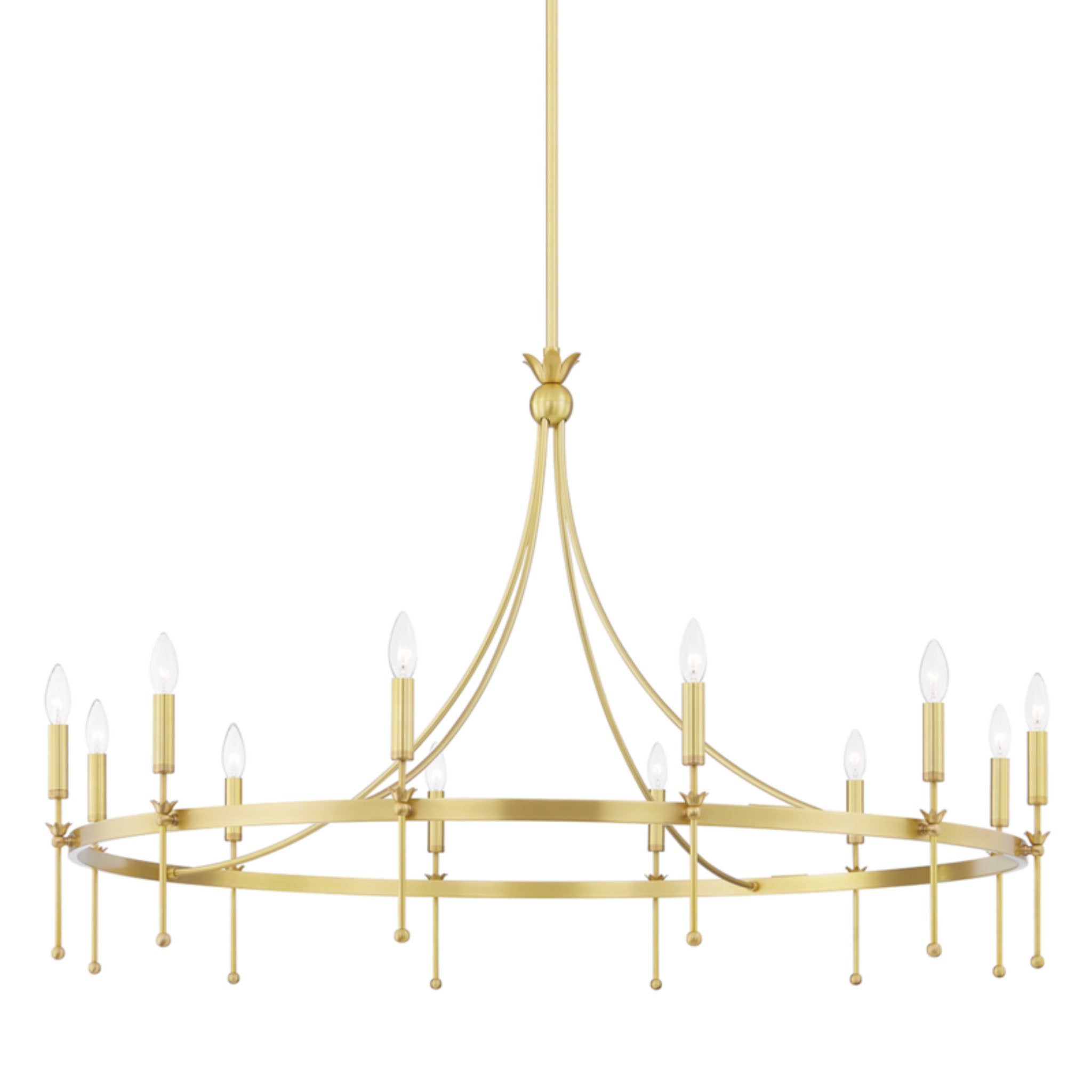 Gates 12-Light Chandelier in  Aged Brass 50.5L x 50.5W x 31.75H