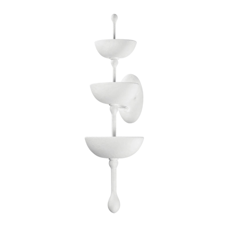 Aura 6 Light Wall Sconce in Gesso White