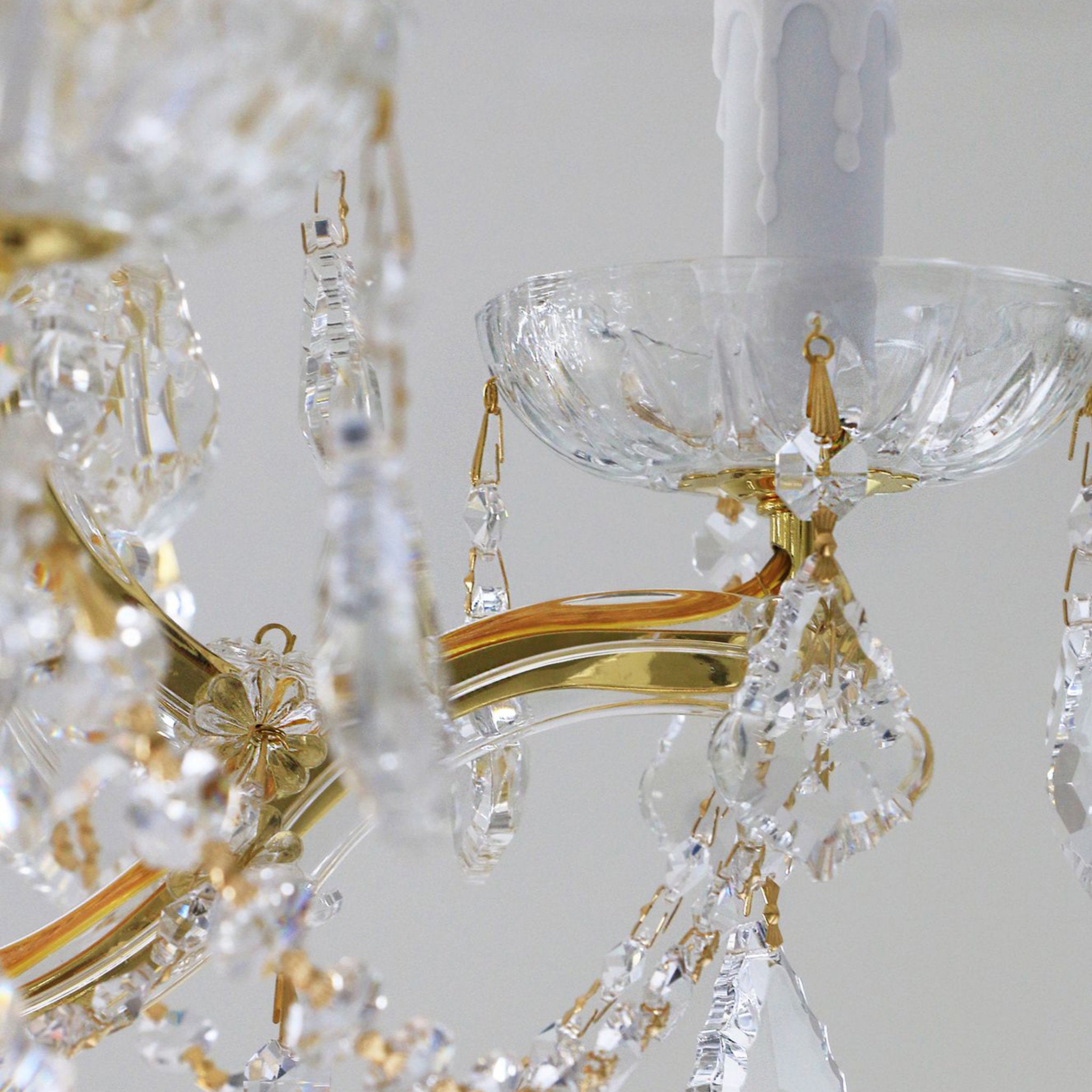 Crystorama 4405-GD-CL-SAQ Maria Theresa 6 Light Spectra Crystal Gold Mini Chandelier