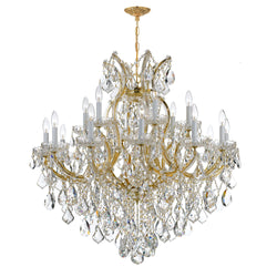 Maria Theresa 19 Light Hand Cut Crystal Gold Chandelier
