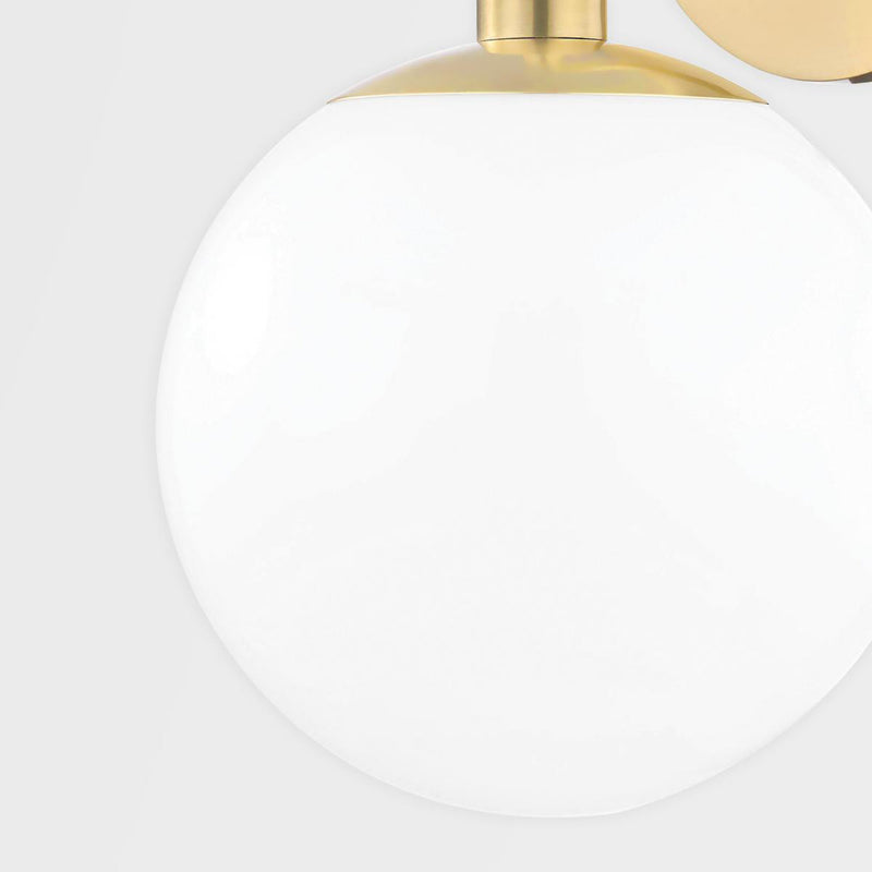 Stella 3 Light Semi Flush in Aged Brass