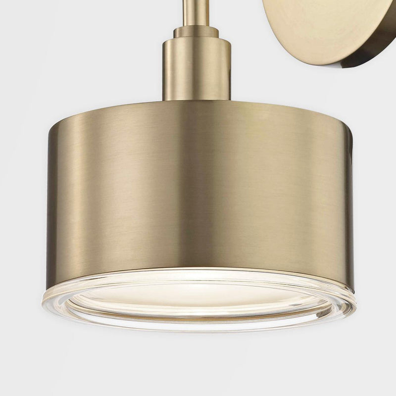 Nora 1 Light Wall Sconce in Aged Brass