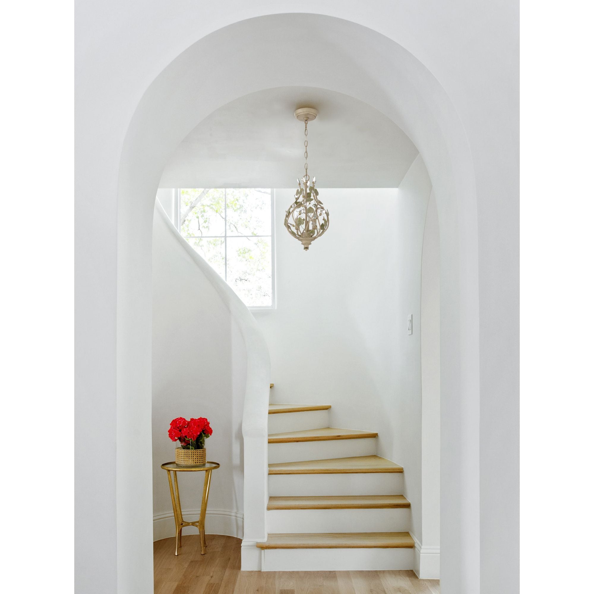 Josie 3 Light Champagne Green Tea Mini Chandelier Hand Cut Crystal 9"W x 16"H x 9"D