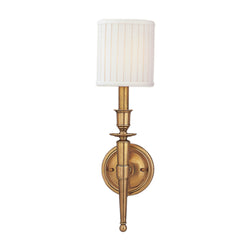 Abington 1 Light Wall Sconce in Aged Brass
