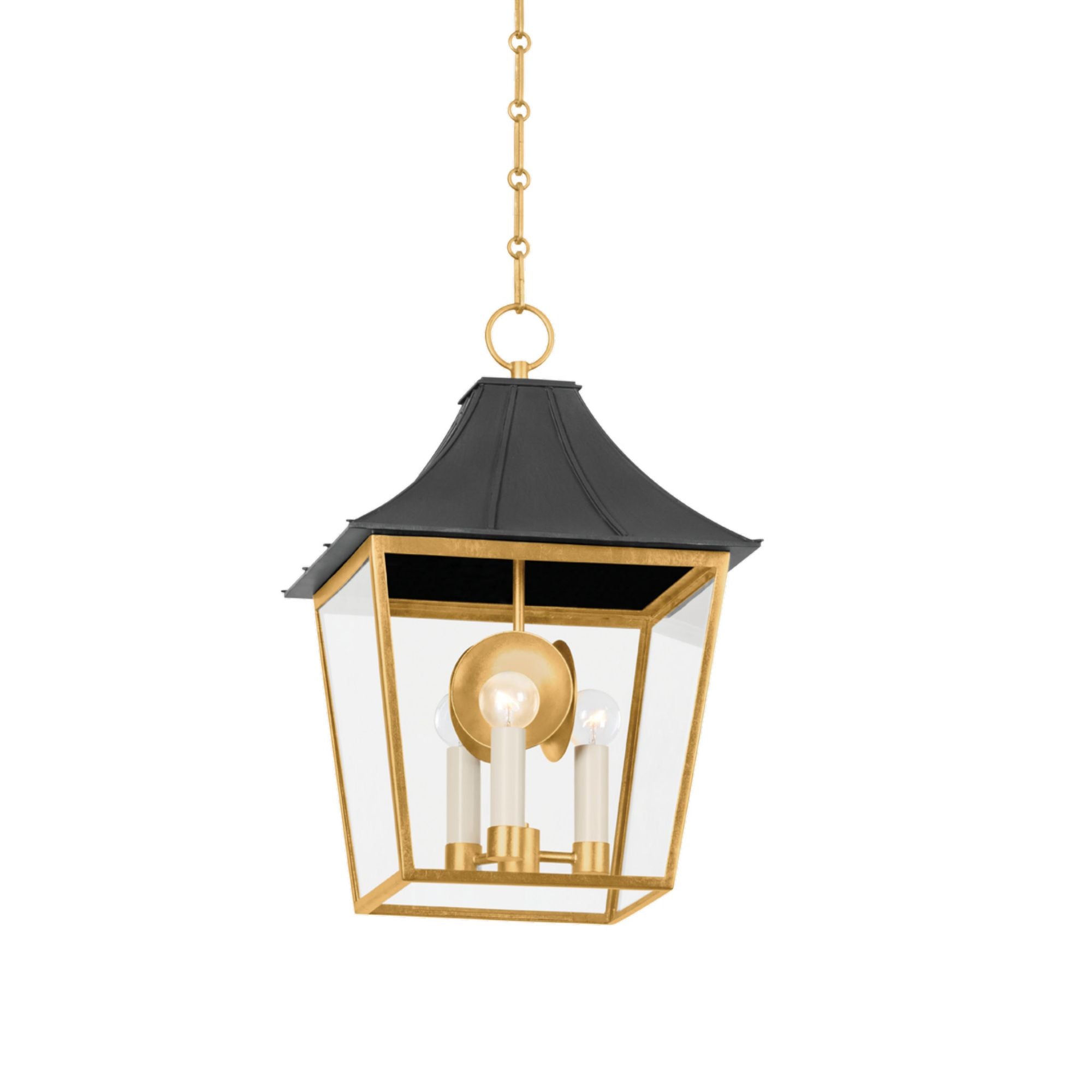 Staatsburg 3 Light Lantern in Vintage Gold Lead/ Graphite