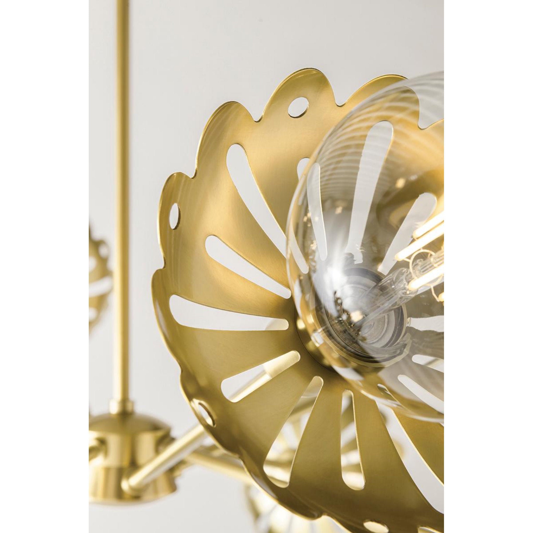 Alyssa 1-Light Pendant in Aged Brass
