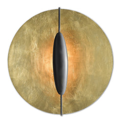 Pinders Gold Wall Sconce - Contemporary Gold Leaf/Painted Contemporary Gold/French Black