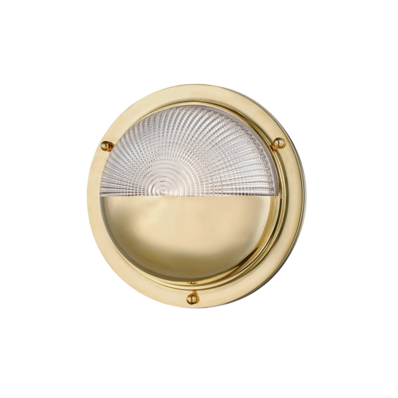Hughes 1 Light Wall Sconce in Aged Brass
