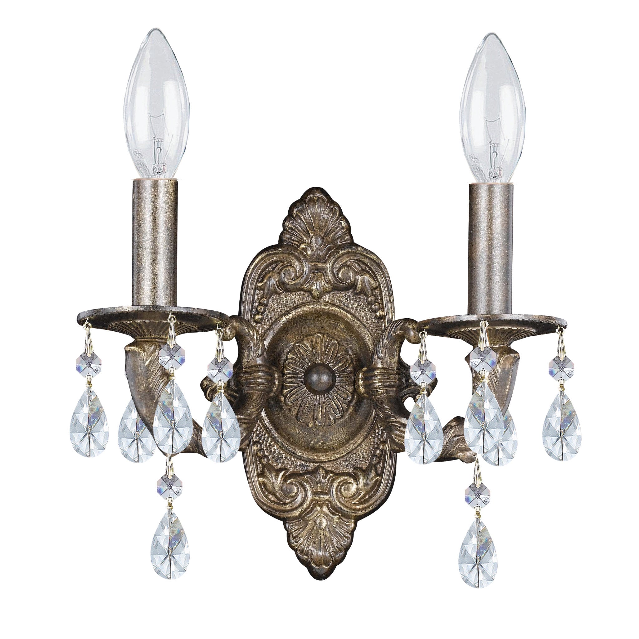 Paris Market 10'' Hand Cut Crystal Venetian Bronze Sconce Bronze 10"W x 9.5"H x 5"D