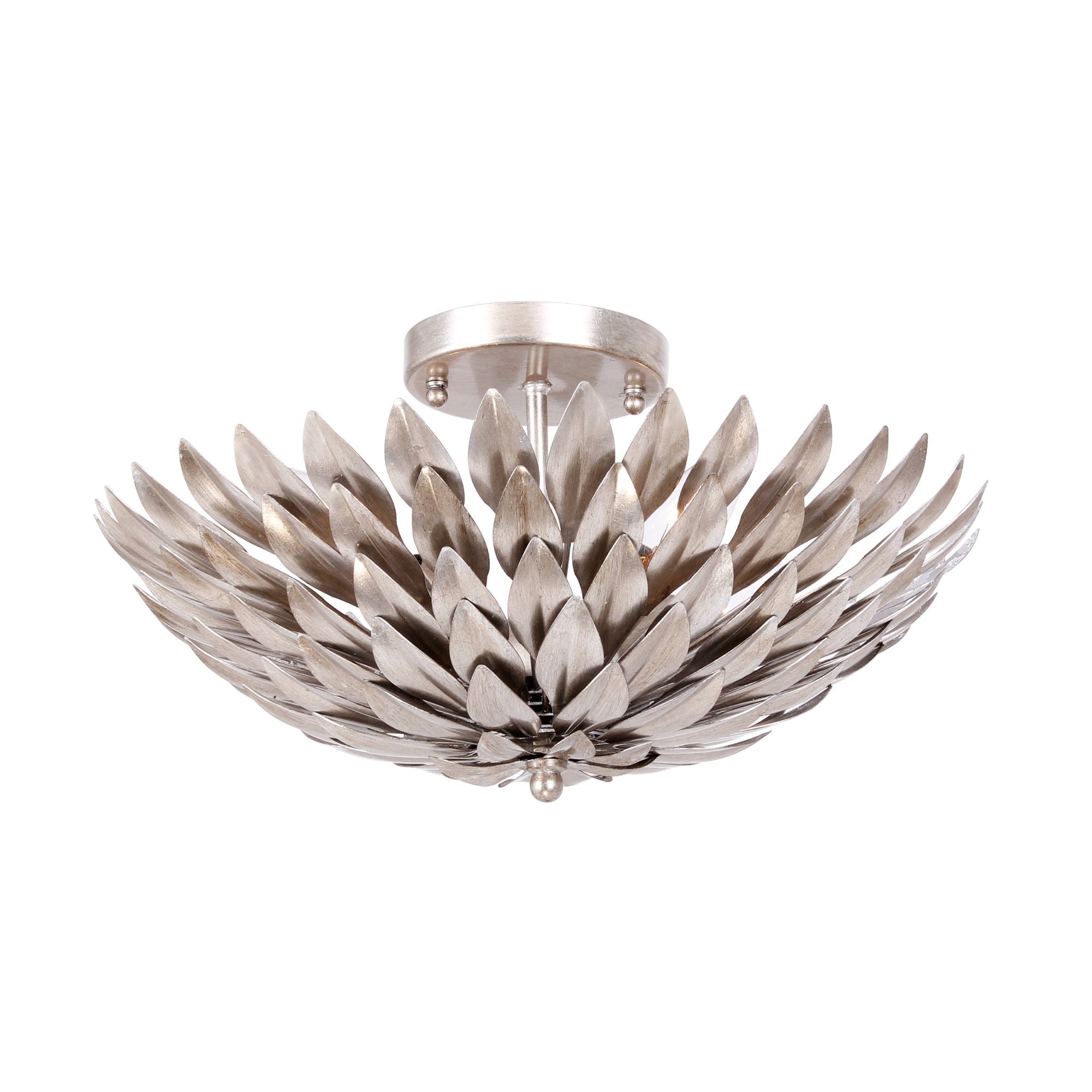 Broche 4 Light Antique Silver Ceiling Mount