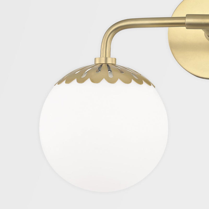 Paige 9 Light Chandelier in Aged Brass