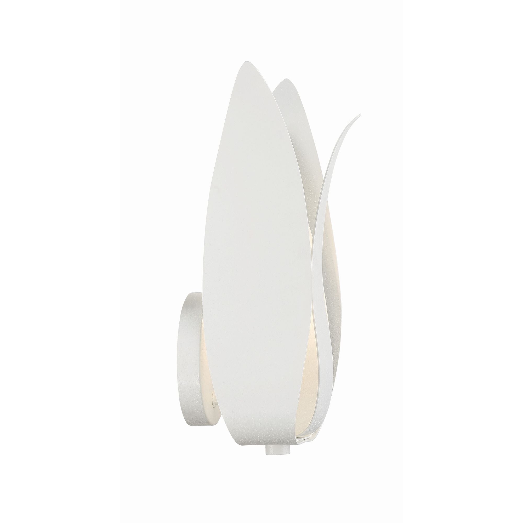 Broche 8'' Matte White Sconce White 8"W x 14"H x 4.5"D