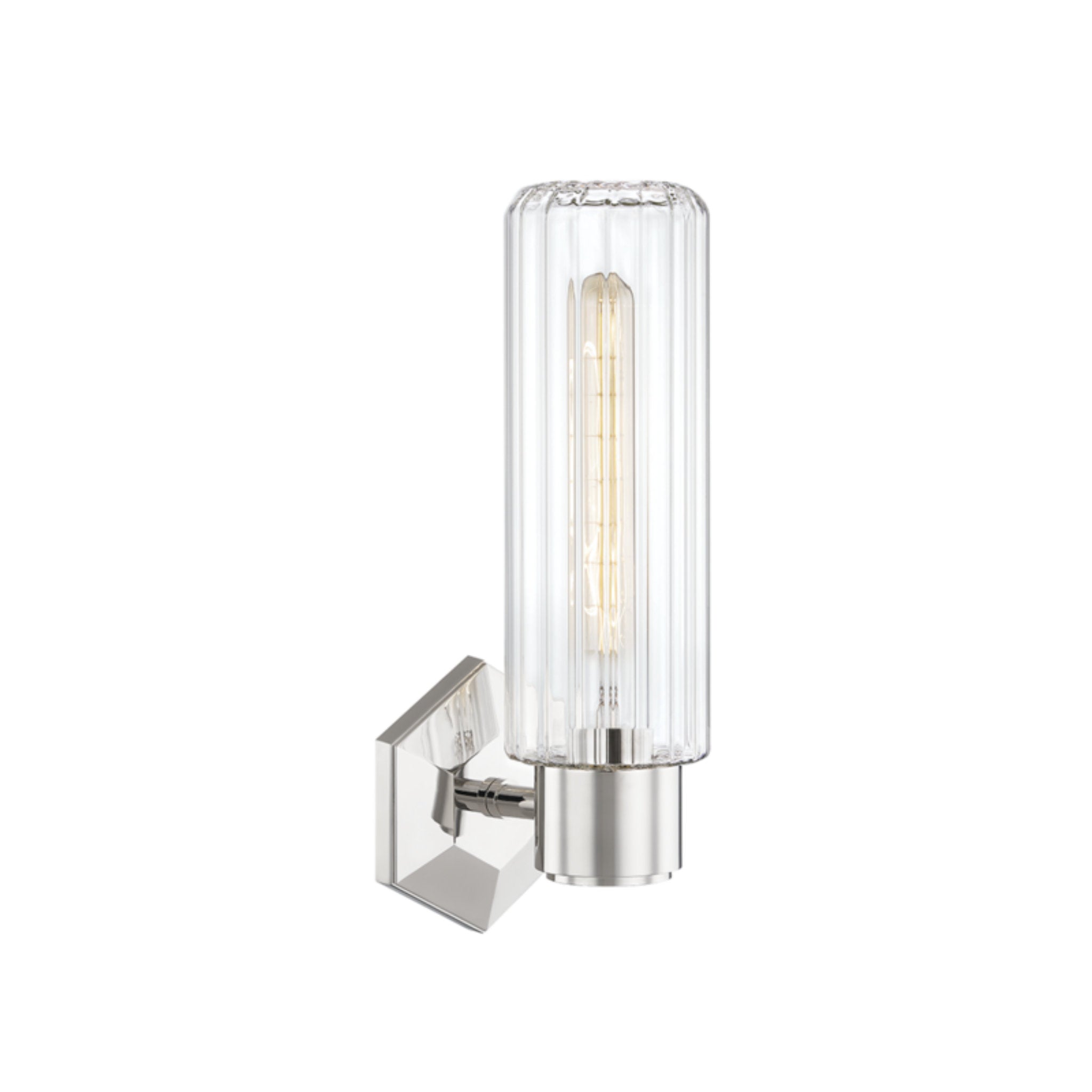 Roebling 1 Light Wall Sconce in Polished Nickel