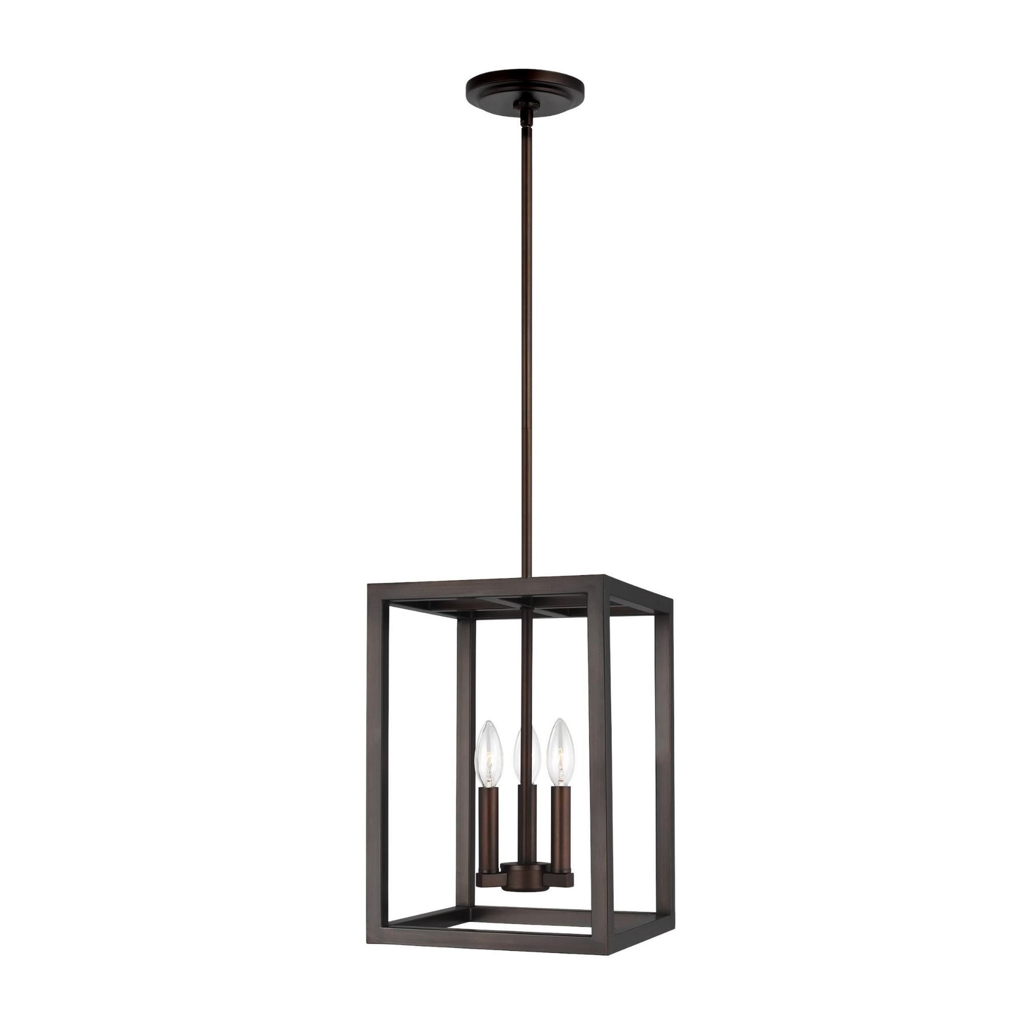 Moffet Street Small Three Light Hall / Foyer LED Transitional Pendant 10.5" Width 15" Height Steel in Bronze