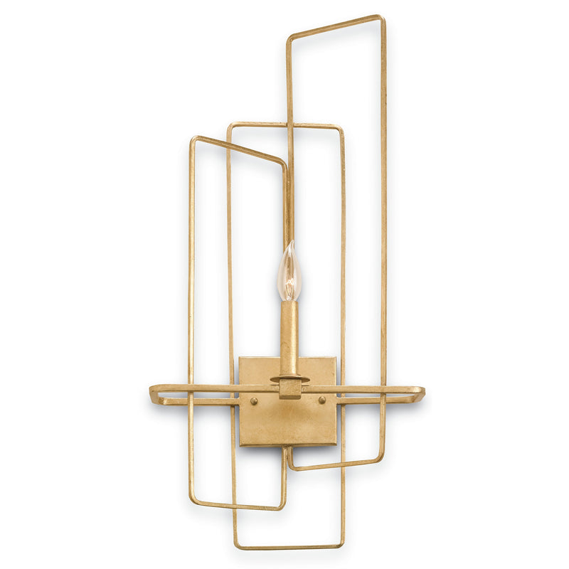 Metro Gold Wall Sconce, Right - Contemporary Gold Leaf