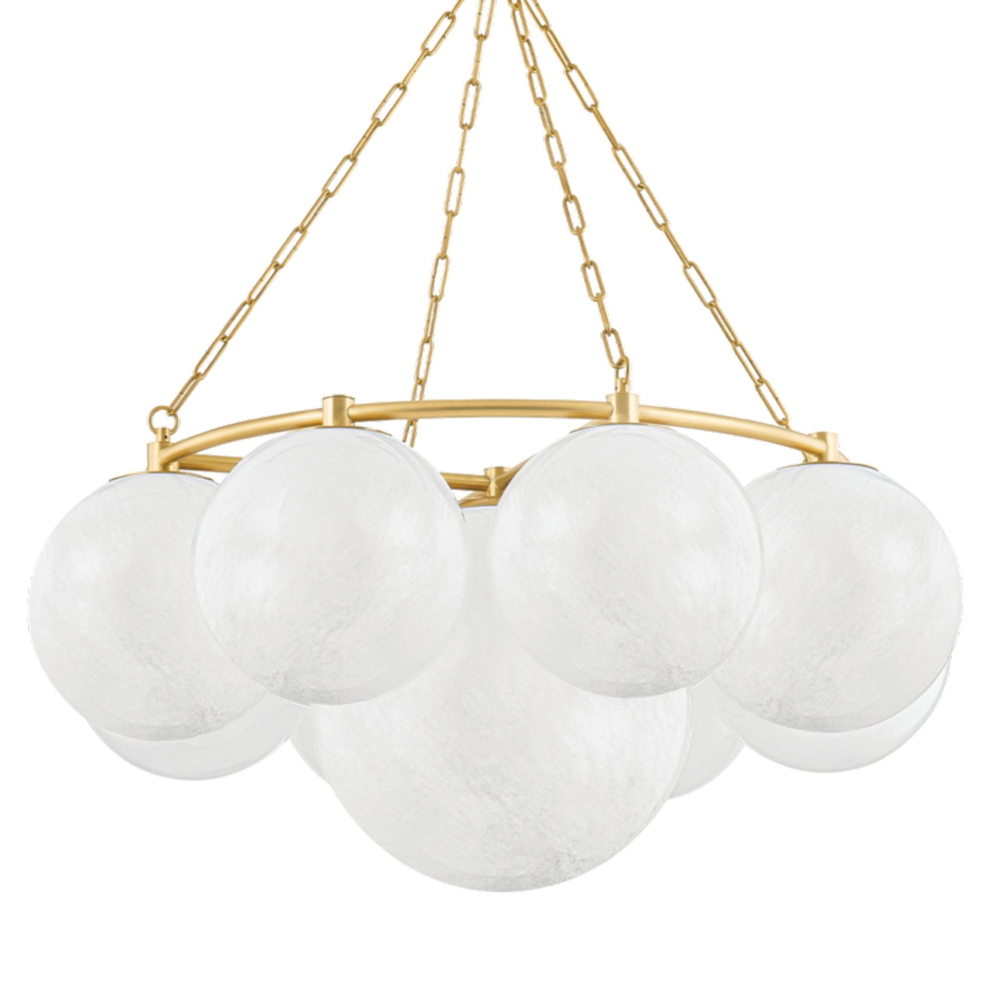 Thornwood 9-Light Chandelier in  Aged Brass 43.25L x 43.25W x 20.5H