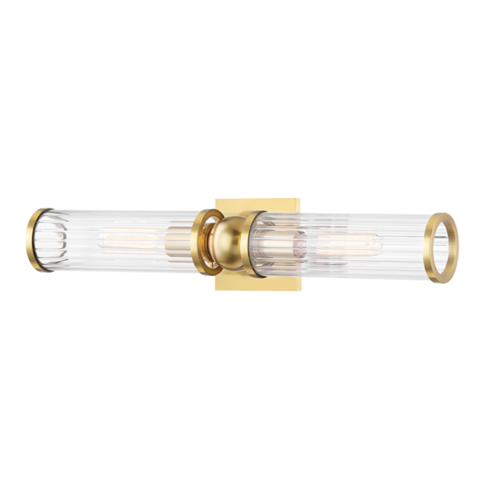 Malone 2-Light Wall Sconce in  Aged Brass 4.5L x 4.5W x 22.25H