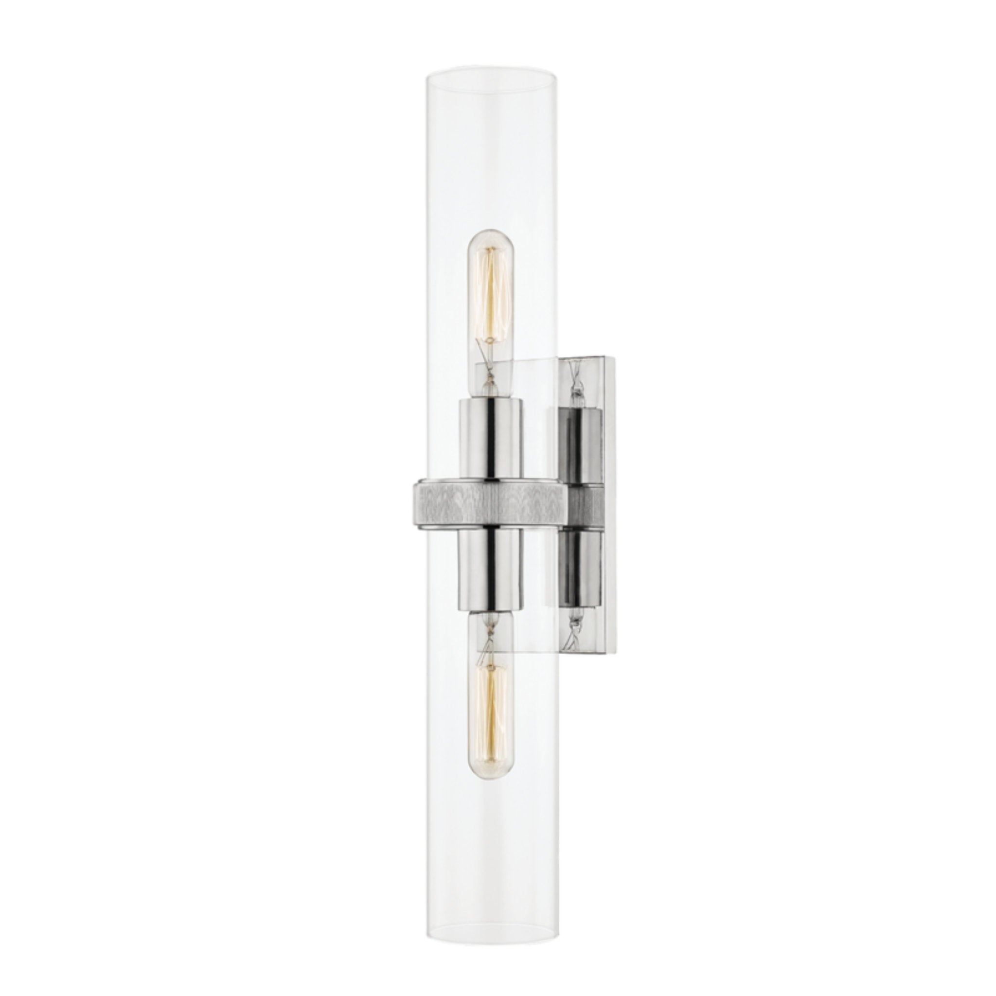 Briggs 2-Light Wall Sconce in Polished Nickel 4.5W x 23H