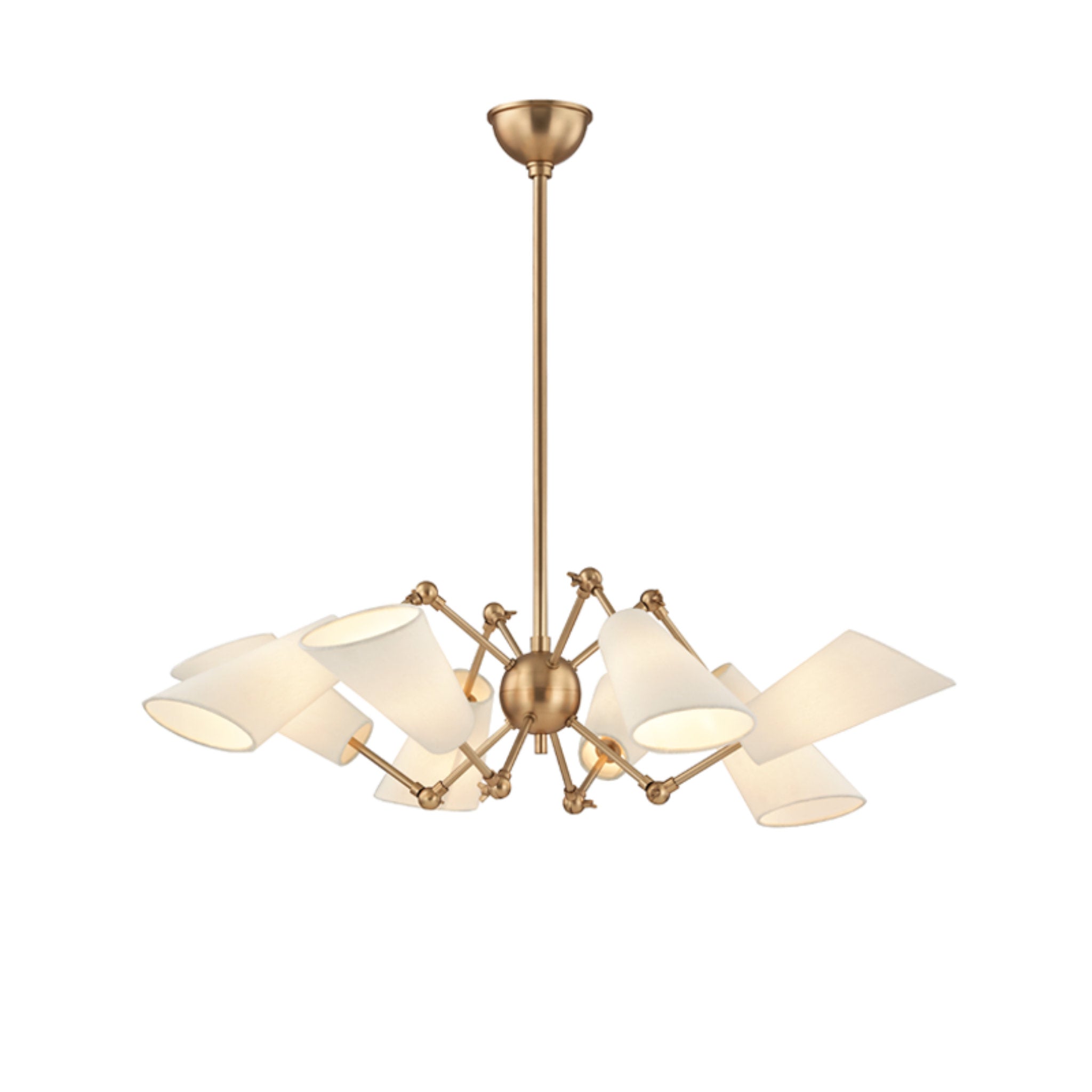 Buckingham 8-Light Chandelier in  Aged Brass 34.5L x 34.5W x 10H