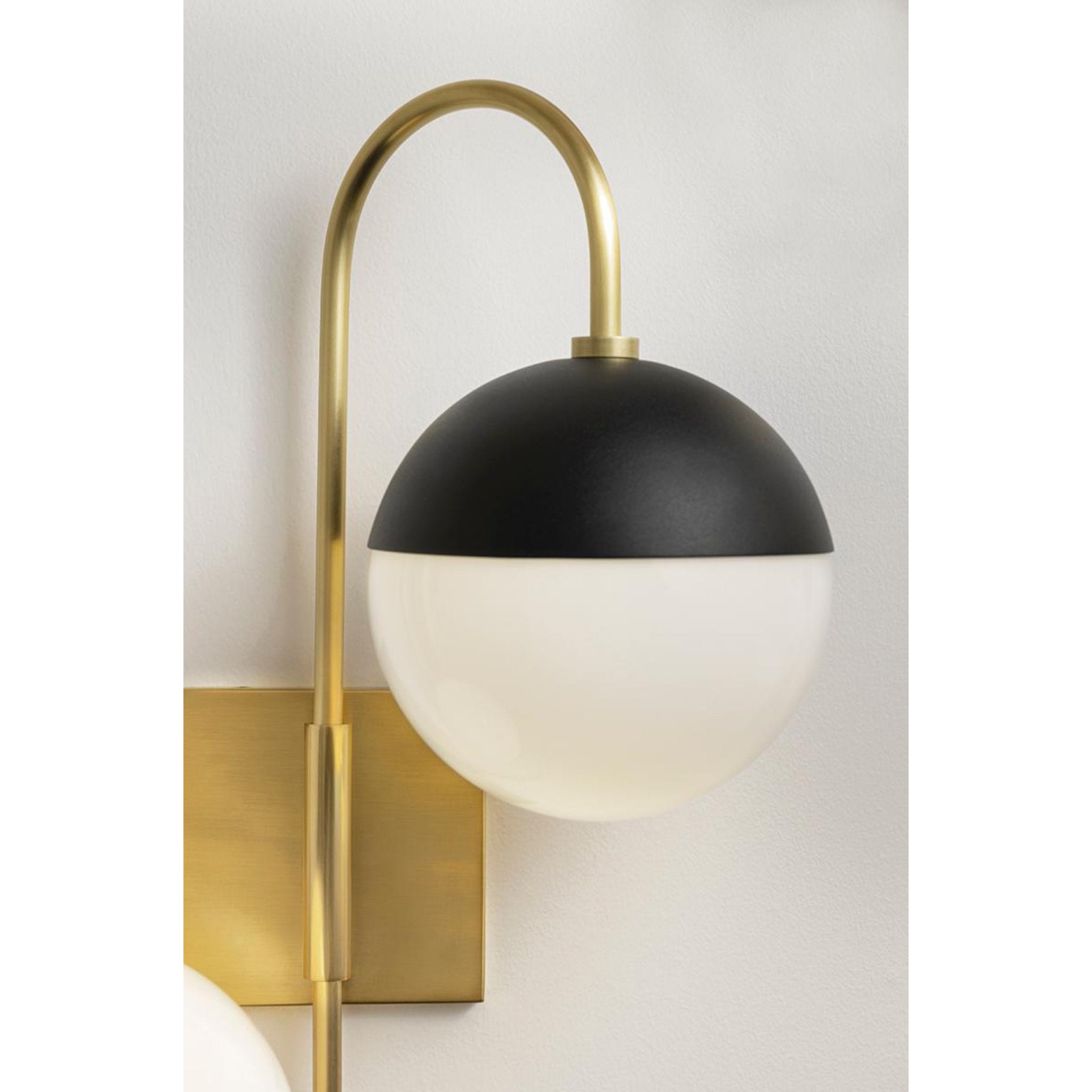 Renee 1-Light Pendant in Aged Brass/Black