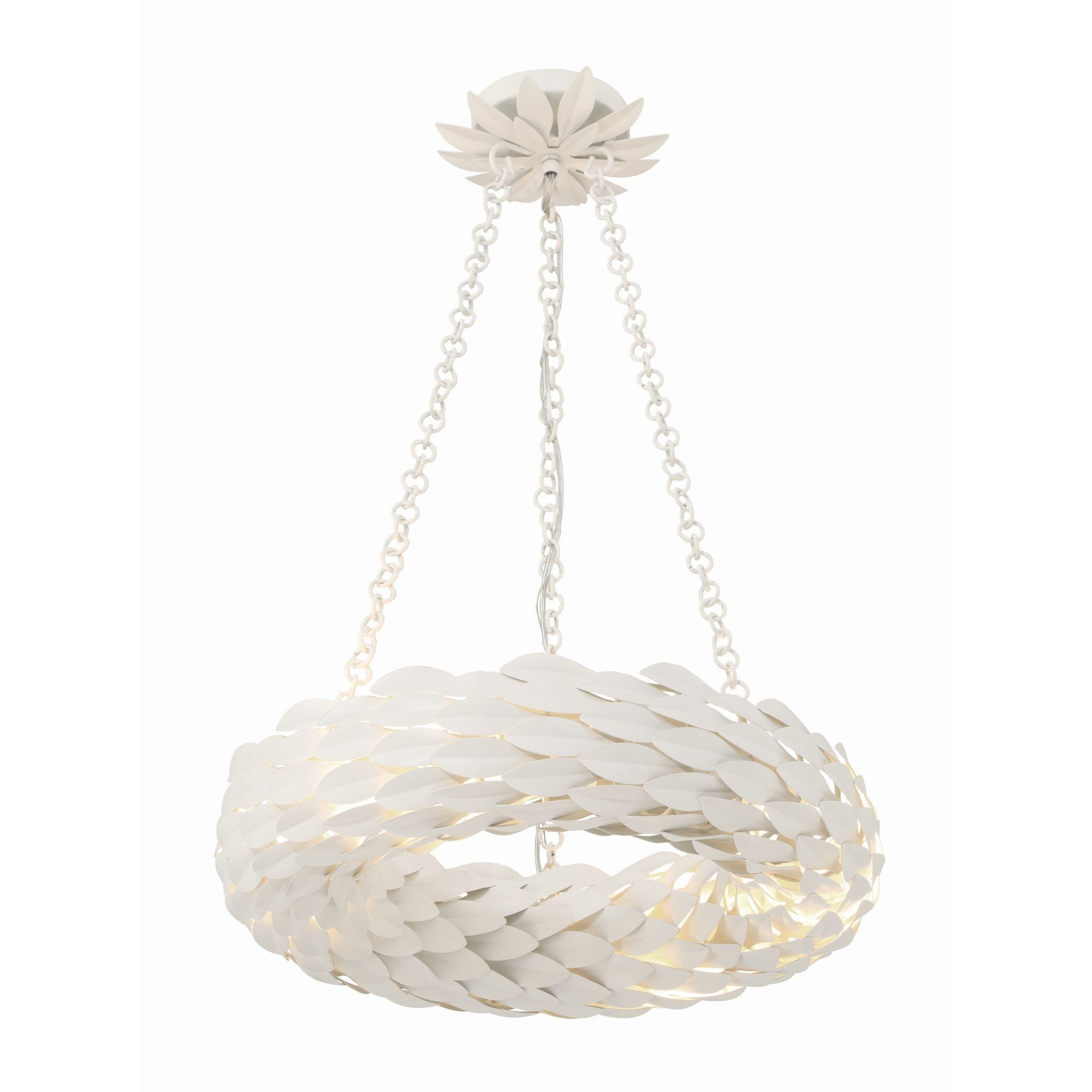 Broche 18'' LED Matte White Chandelier White 18"W x 3.75"H x 18"D
