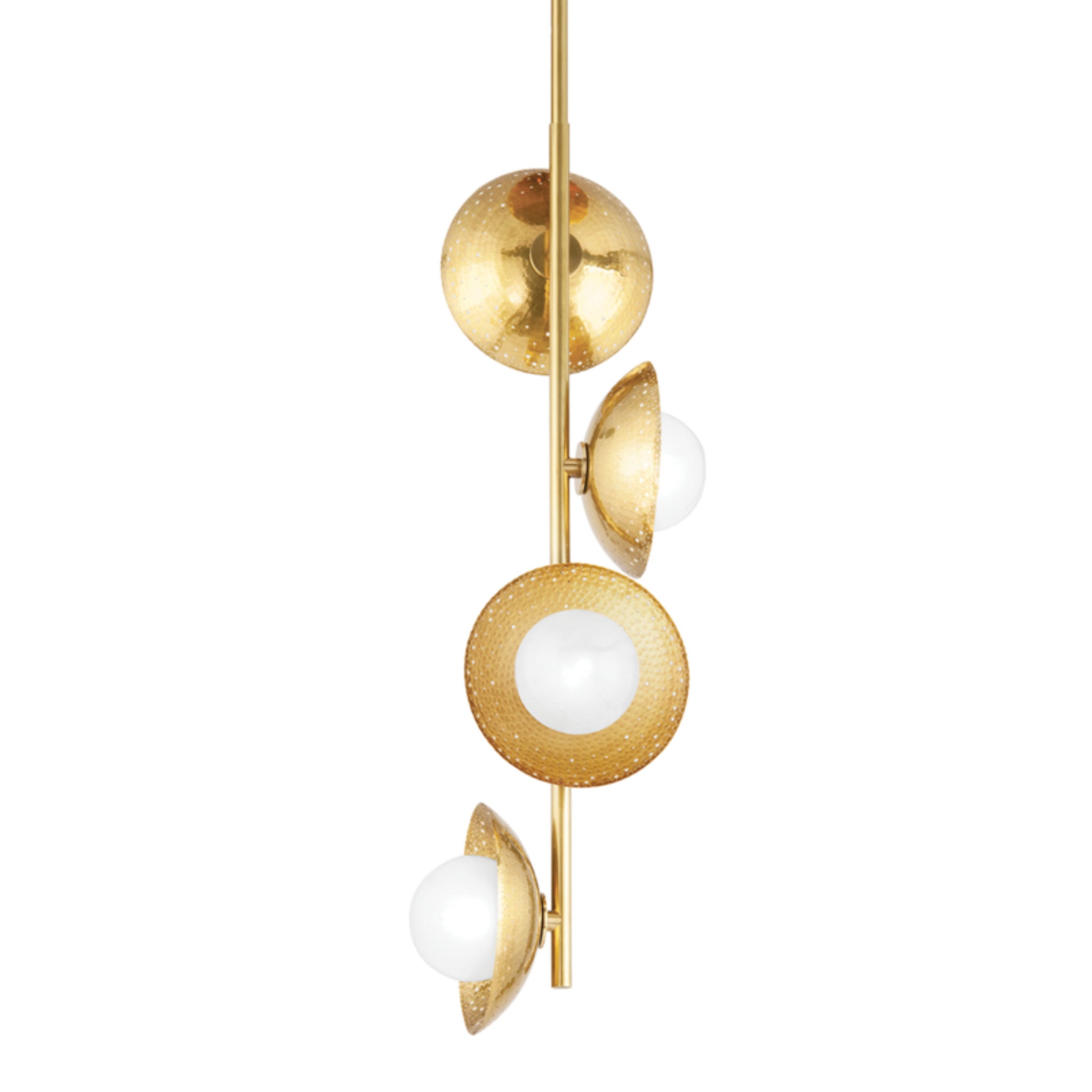 Glimmer 4-Light Pendant in  Aged Brass 17.5L x 8W x 33.5H