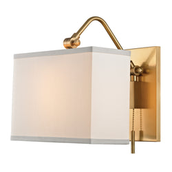 Leyden 1 Light Wall Sconce in Aged Brass