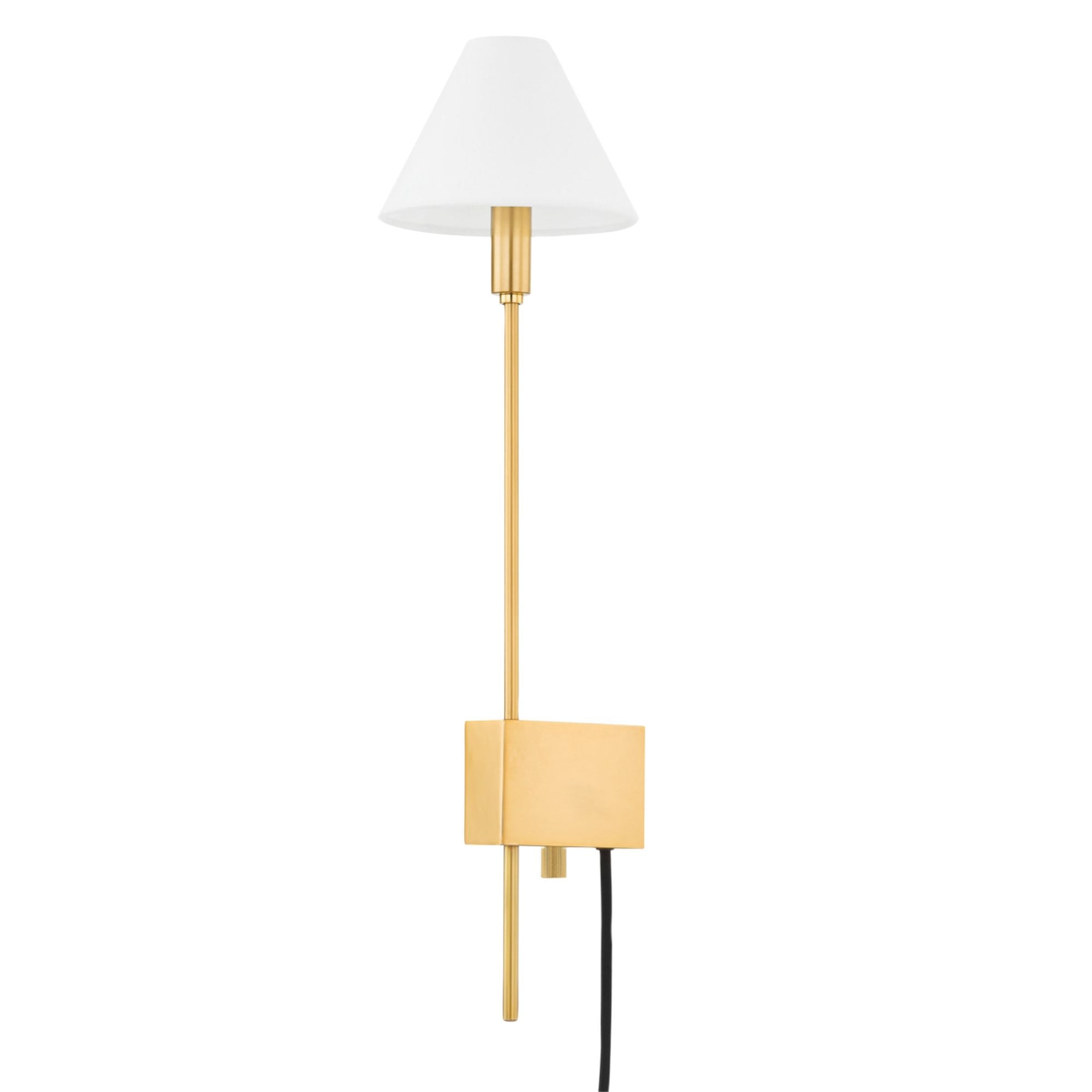 Teaneck 1 Light Plug-in Sconce in Aged Brass