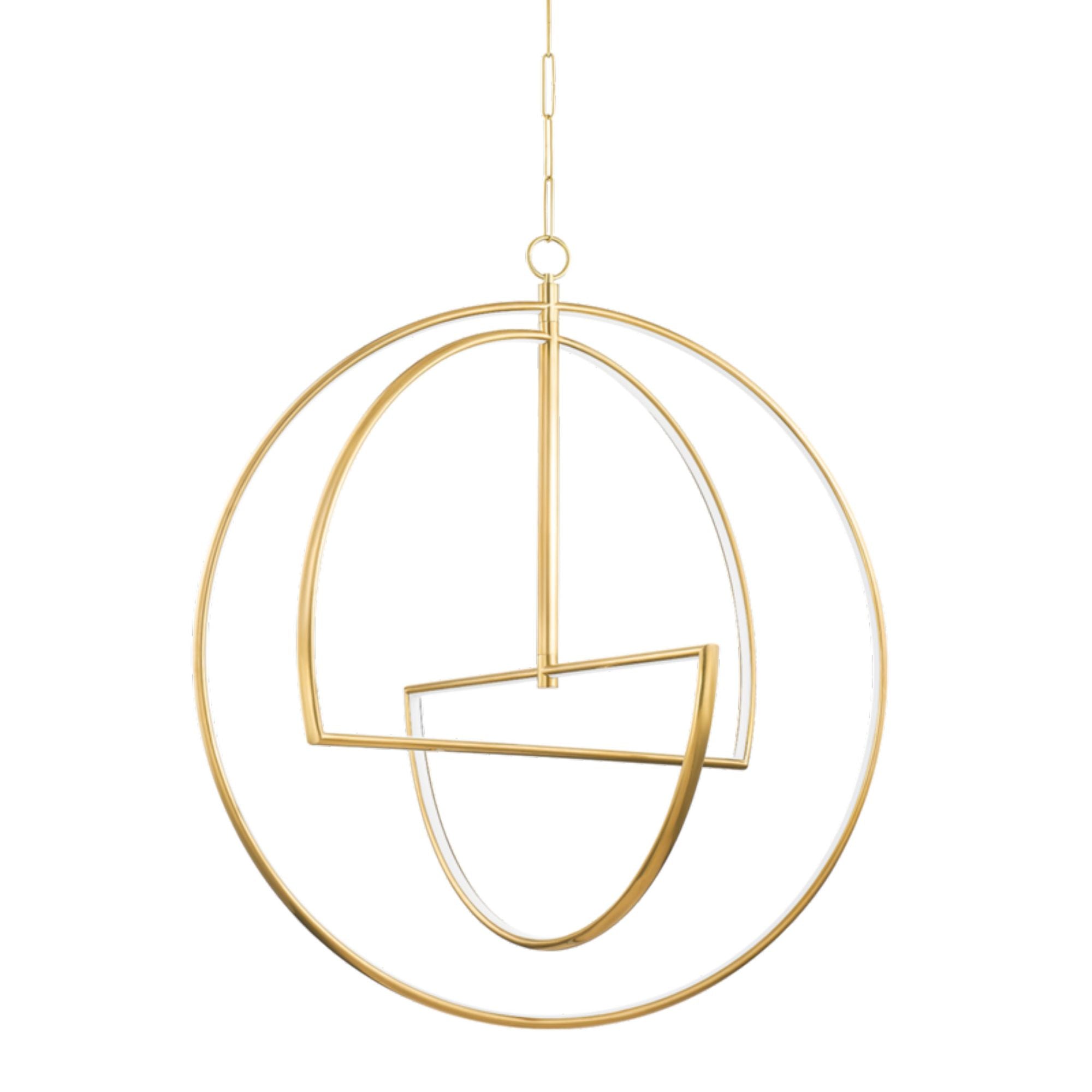 Welland 3-Light Chandelier in  Aged Brass 36L x 40W x 44H