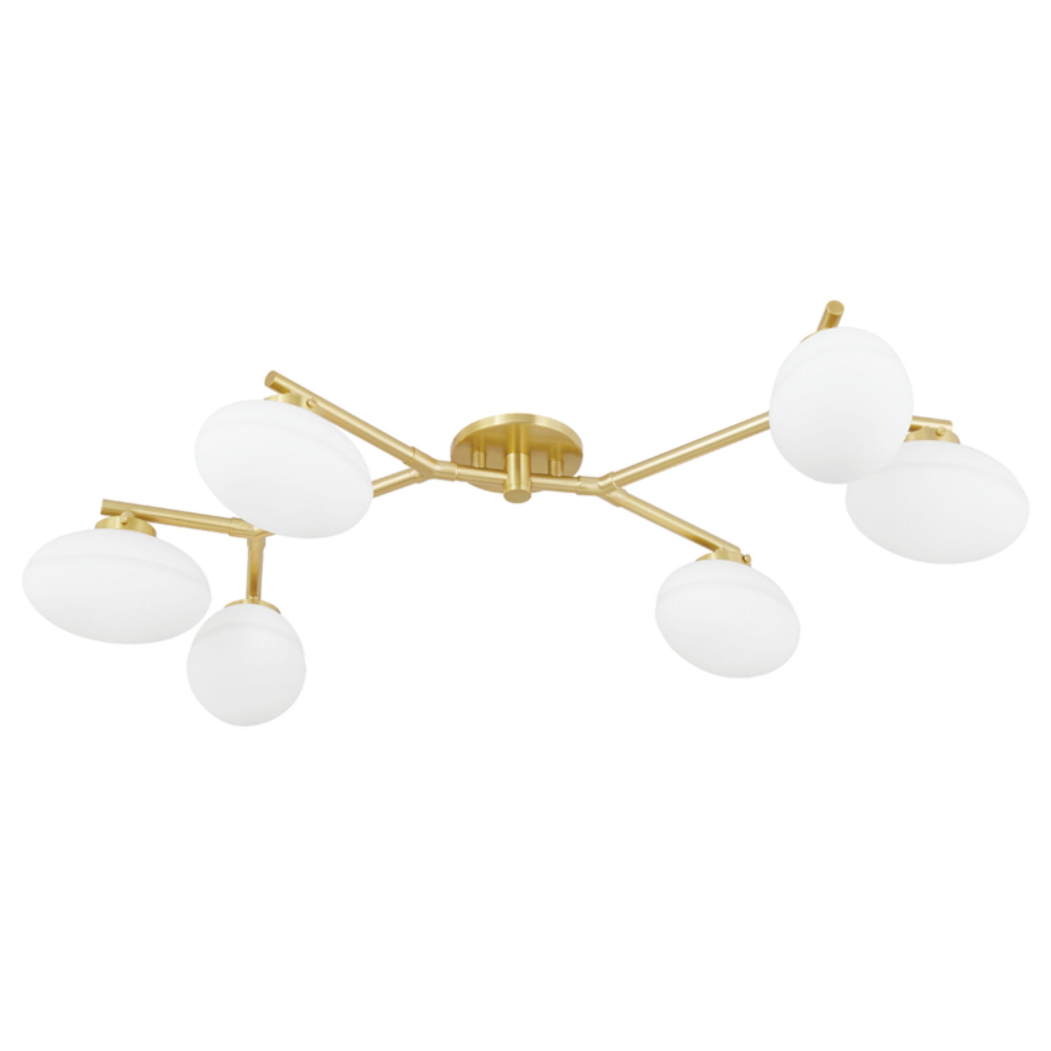 Wagner 6-Light Semi Flush in  Aged Brass 40.88L x 33.75W x 7.75H