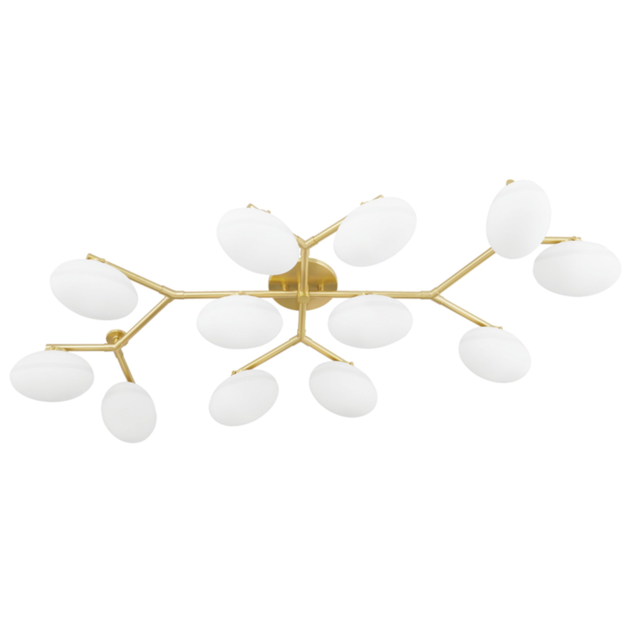 Wagner 12-Light Semi Flush in  Aged Brass 59.38L x 33.75W x 7.75H