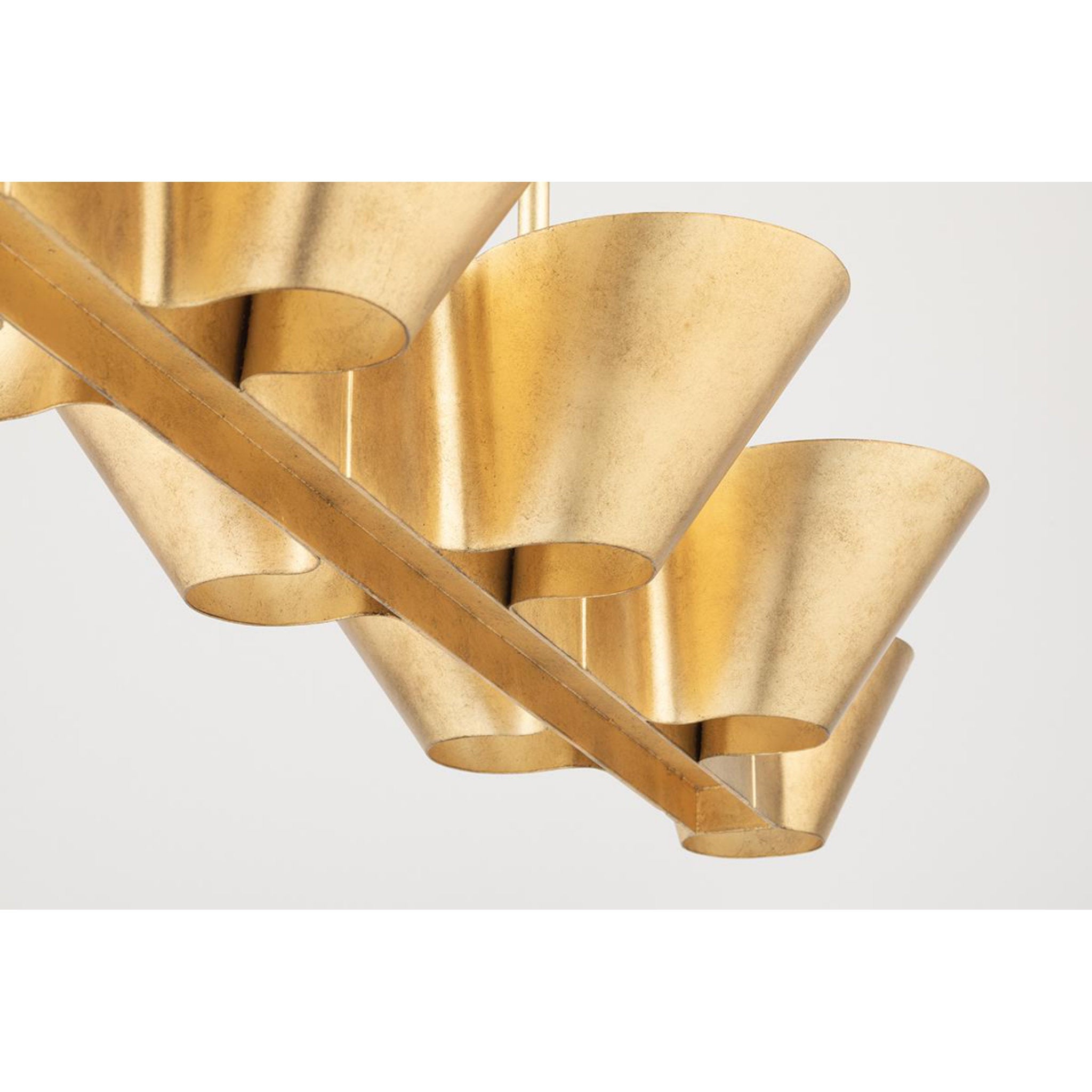 Reeve 8-Light Chandelier in  Vintage Gold Leaf 37.5L x 37.5W x 18H
