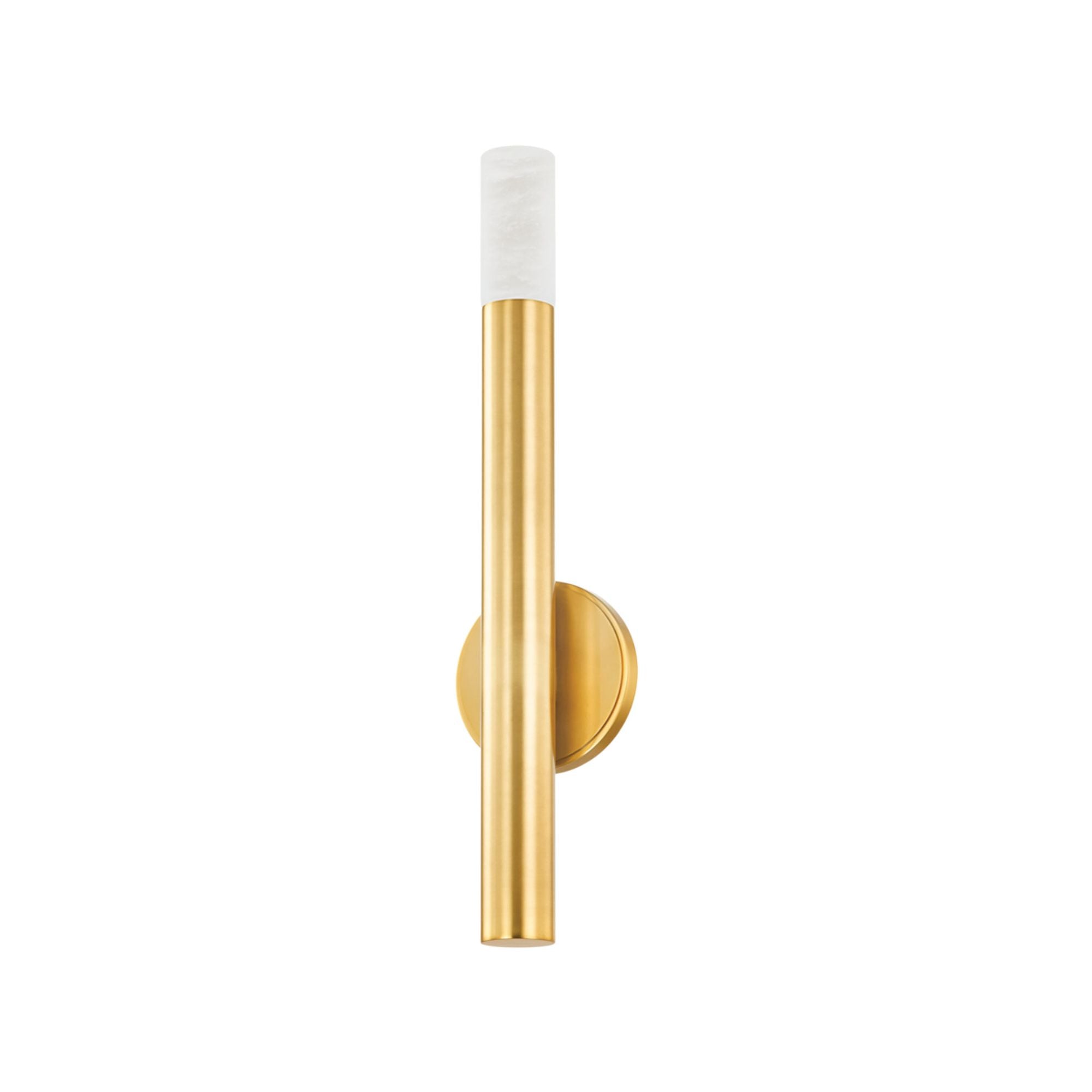 Pali 1-Light Wall Sconce in Aged Brass 4.75W x 19.25H