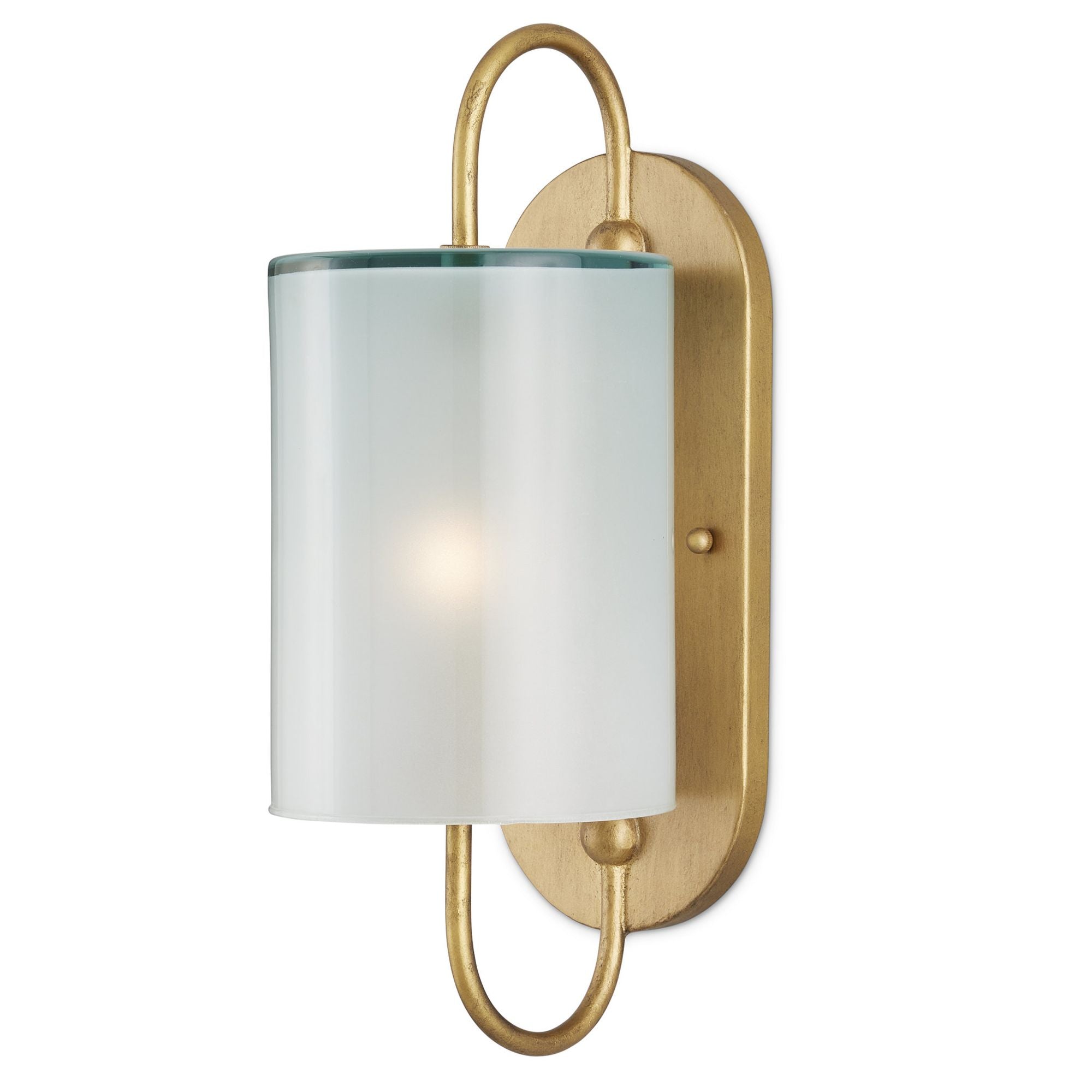 Glacier Brass Wall Sconce - Brass/Frosted White