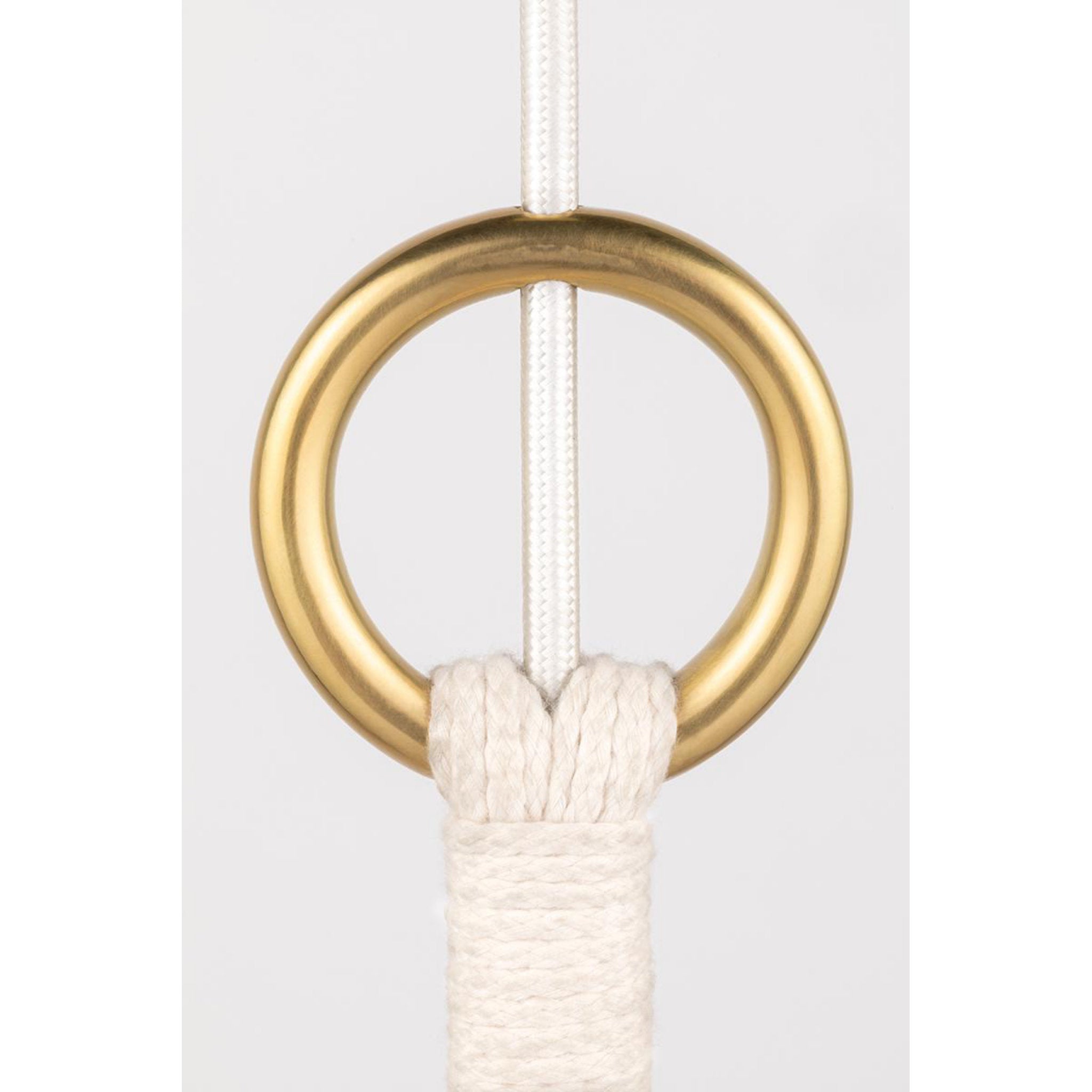 Tessa 1-Light Pendant in Aged Brass by Justin Crocker