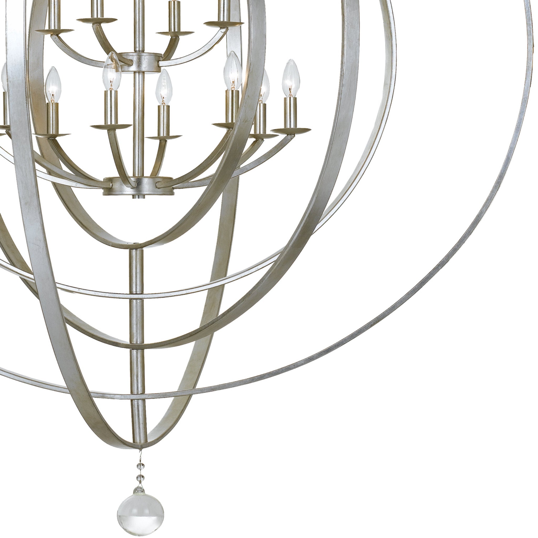 Crystorama 590-SA Luna Chandelier in Antique Silver