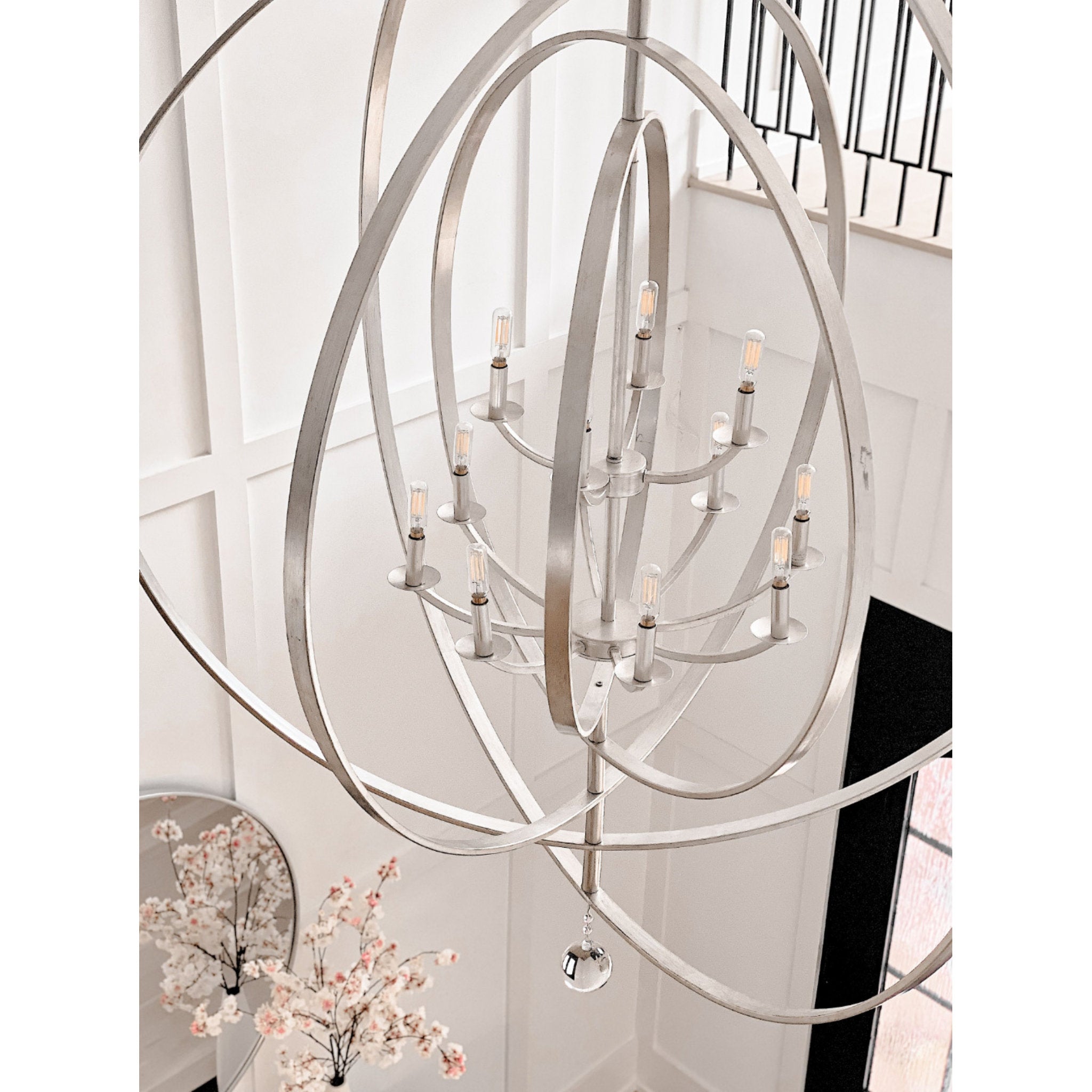 Crystorama 590-SA Luna Chandelier in Antique Silver