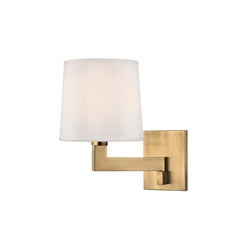 Fairport 1 Light Wall Sconce in Aged Brass