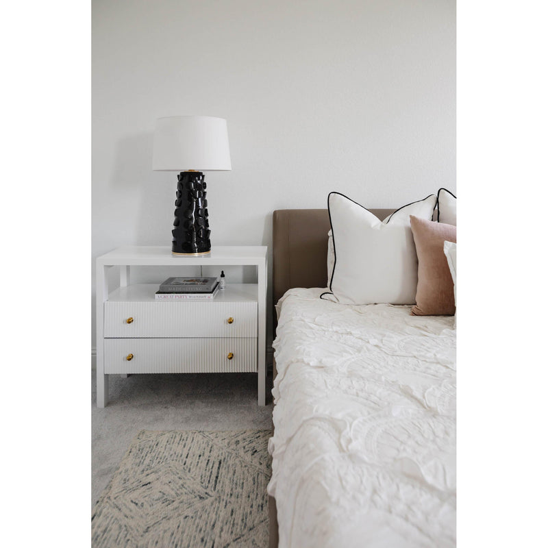 Naomi 1 Light Table Lamp in Black Lustro/Gold Leaf Combo