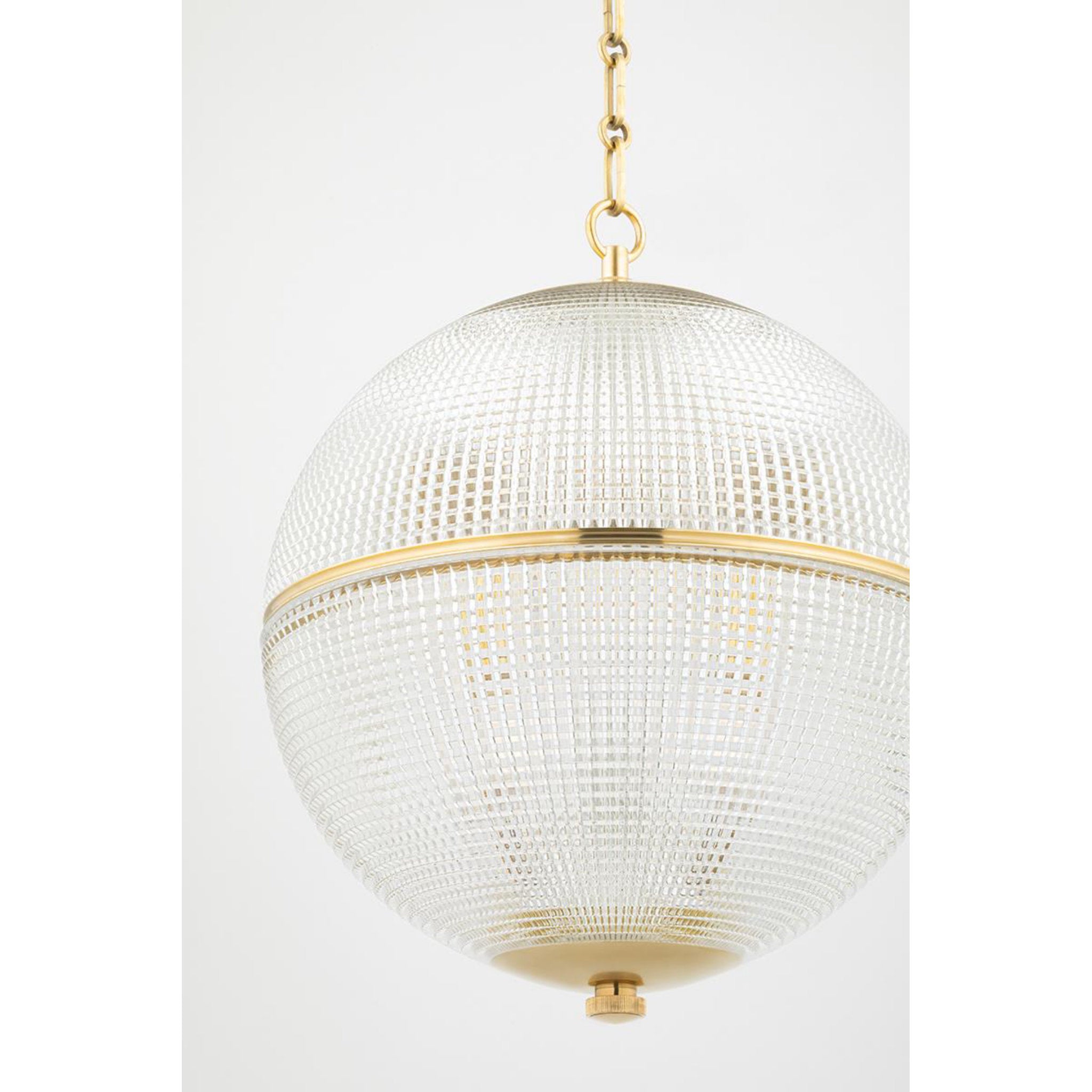 Sphere No. 3 1-Light Pendant in  Polished Nickel by  Mark D. Sikes 18.25L x 18.25W x 22.75H