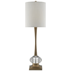 Giovanna Brass Table Lamp - Antique Brass/Clear
