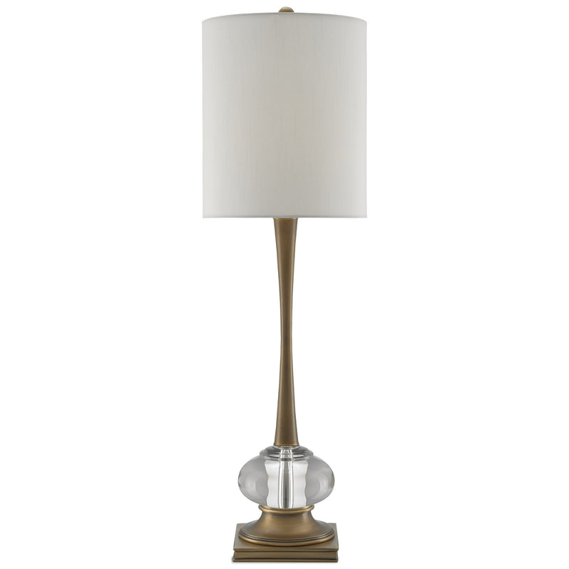 Giovanna Brass Table Lamp - Antique Brass/Clear