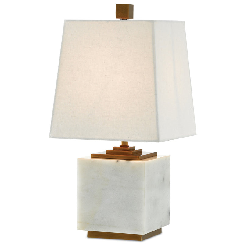 Annelore Marble Table Lamp - White/Antique Brass