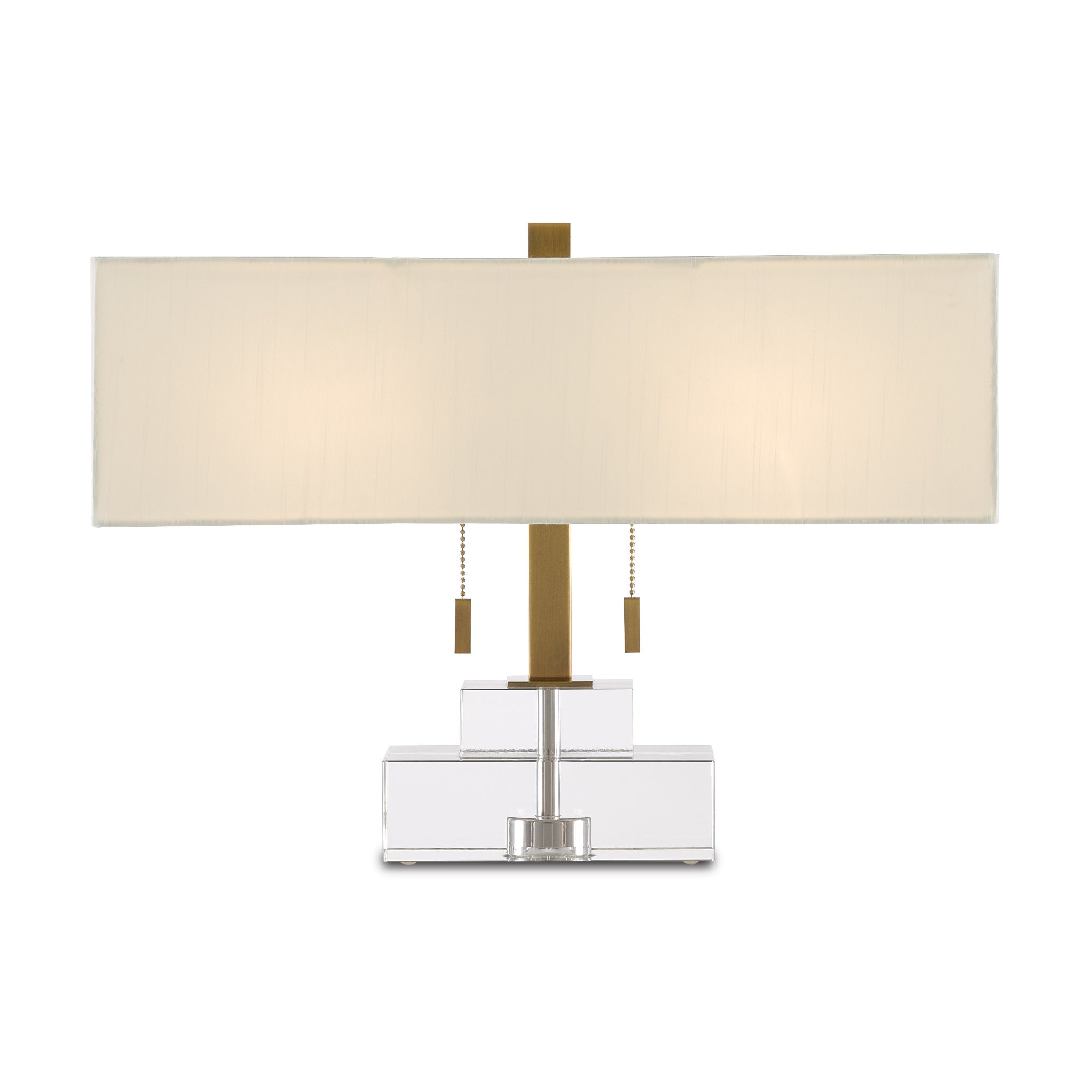 Chiara Table Lamp - Clear/Antique Brass