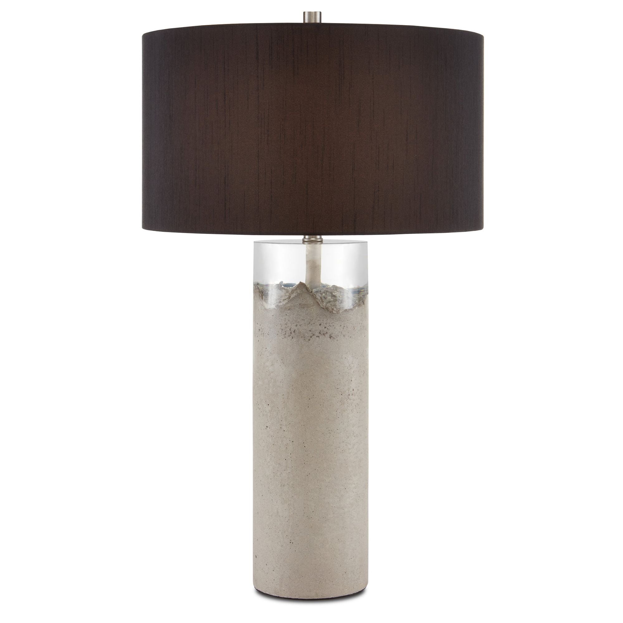 Edfu Table Lamp - Concrete/Clear/Black